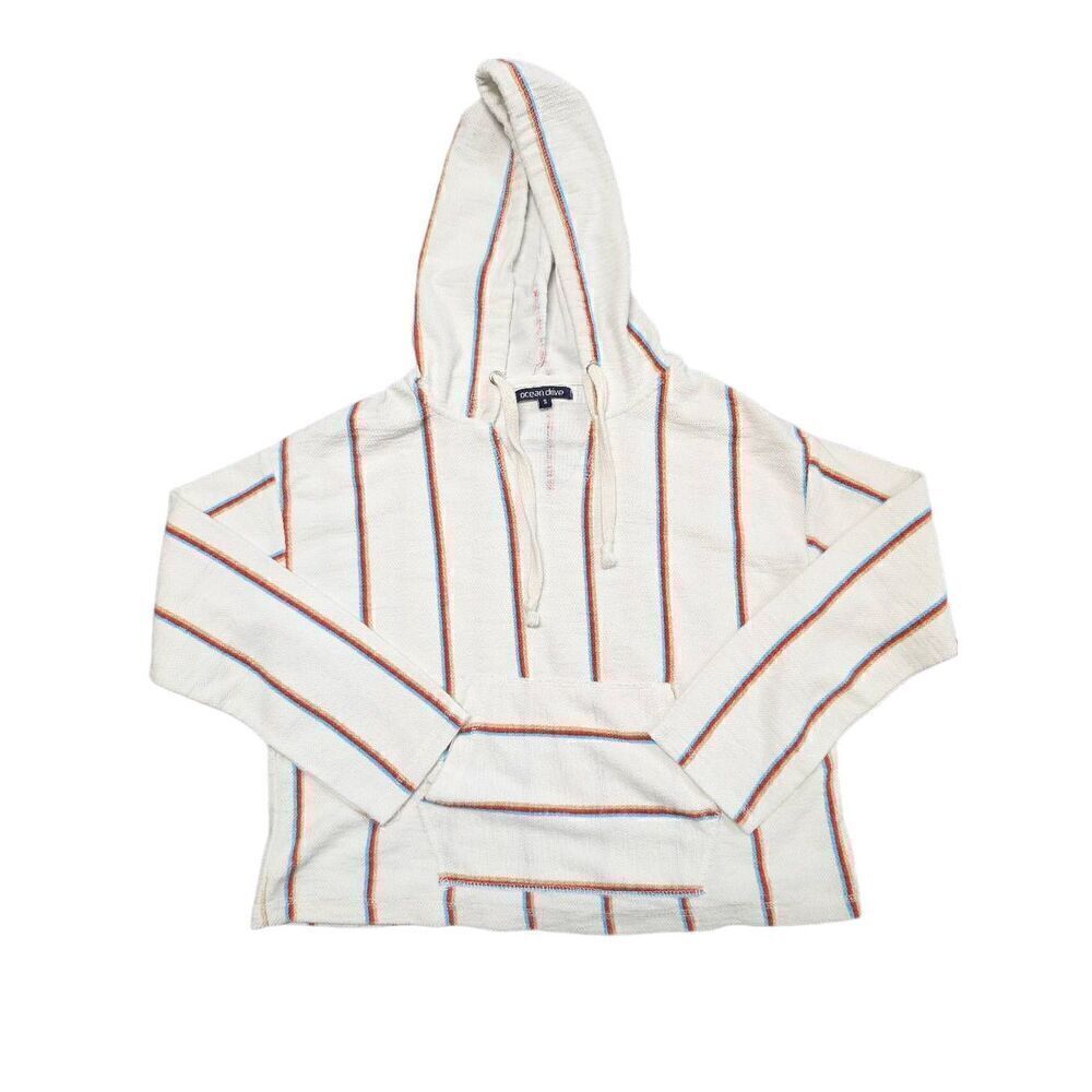 Ocean Drive V-neck Hoodie with Front Pocket and stings.